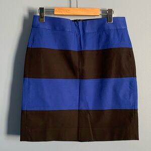 Banana Republic Blue and Black Striped Skirt